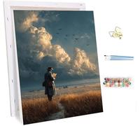 World War Paint by Numbers for Adults with Frame, Painting by Numbers for Adults Fighter on Canvas, DIY Acrylic Oil Painting Kits with Brushes, Hobbies for Adults Women, Room Decor 36x48in 5-7900