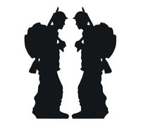 World War Soldier Silhouette Double Pack Lifesize Cardboard Cutout Fan Pack 175cm x 72cm, Includes 8x10 Star Photo