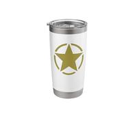 World War Two WW2 Allied Star in Circle Stainless Steel Insulated Tumbler