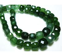 WORLD WIDE GEMS Beads Gemstone AA-Serpentine Faceted Shaded Cube Briolette- 7 Inch Long Strand - Stone Measures -5-7mm Code-HIGH-8560