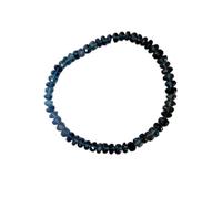 WORLD WIDE GEMS WWG London Blue Topaz 7-8mm rondelle faceted 7inch Natural Gemstones Beaded Bracelets for Men Women Healing Crystal Stretch Beaded Bracelet Unisex
