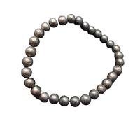 WORLD WIDE GEMS WWG Meteorite Gibeon 6mm rondelle smooth 7inch Natural Gemstones Beaded Bracelets for Men Women Healing Crystal Stretch Beaded Bracelet Unisex