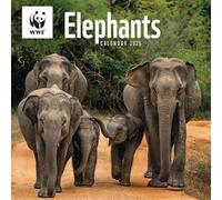 World Wildlife Federation Elephants Wall Calendar 2026, Wildlife Photography, Plastic-Free Packaging, 12 Monthly Pages with Notes Section