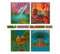world wonders colouring book