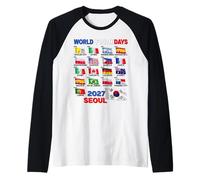 World Youth Day History WYD 2027 Seoul Raglan Baseball Tee