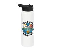 World Youth Skills Day Skill Up Together Team Stainless Steel Insulated Water Bottle