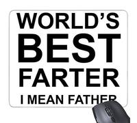 Worldâ€s Best Farter I Mean Father Words Quotes Family Creative Design Rectangle Non-Slip Rubber Mousepad Game Mouse Pad