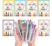 WorldBazaar End of the Year Gifts for Students 30 Pack 6 in 1 Multicolor Pens with Cards End of Year Student Gifts from Teacher Preschool Kindergarten Pre K Graduation Gifts Bulk Party Favors