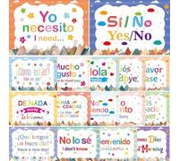 Worldbazaar Spanish Bulletin Board Set for Classroom Decorations 16 Pcs Spanish Posters Moving Mountains Decor School Language Learning Posters Study Materials for Teachers Preschool