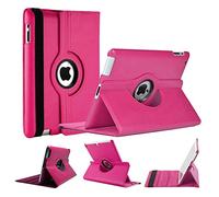 WorldBiz Case For iPad Pro 12.9" (1st and 2nd Generation 2015 and 2017) 360° Rotating Total Protection Cover With Folding Stand Function. Colour: Pink