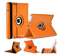 WorldBiz Case For iPad Pro 12.9" (1st and 2nd Generation 2015 and 2017) 360° Rotating Total Protection Cover With Folding Stand Function. Colour: Orange