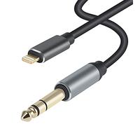 WORLDBOYU Lightning to 1/4 inch 6.35mm TRS Audio Stereo Cable for iPhone12/12 Pro/X/XS/XR/8/7/iPad/iPod, Amplifier, Speaker, Headphone, Mixer 3.3 FT