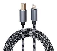 WORLDBOYU Lightning to MIDI Cable USB OTG Type B Cable for Select iPhone, iPad Models for Midi Controller, Electronic Music Instrument, Midi Keyboard, Recording Audio Interface (6FT)