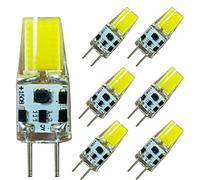 WorldDecorations GY6.35 LED Bulb 5W, Bi-Pin Socket Equivalent to 50W Halogen Bulbs, Bulbs AC/DC 12-24V 360° Beam Angle Not Dimmable Set of 7 (Cool White)