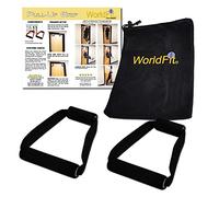 WorldFit Pull-Up Grips for Door in Home, Office and Hotel, Portable Pull Up Bar Home Gym (black)