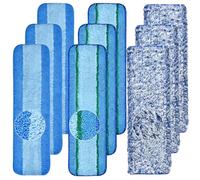 Worldity 9 Pack Microfiber Cleaning Pad, 18 Inch Microfiber Cleaning Pads for Hardwood Floor, Reusable Cleaning Pad Compatible with Most Mops, Washable Mop Pads Refills Replacement for Deep Cleaning