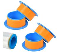 Worldity Shrink Wrap Handle, 2 Pairs, Blue, Manual Stretch Film Dispenser for Packing, Pallet, Moving Supplies, Fit for 2-2.75in Core, Plastic