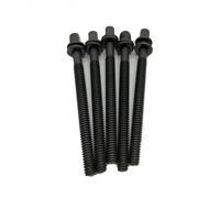 WorldMax 65mm Tension Rods 5 Pack Black