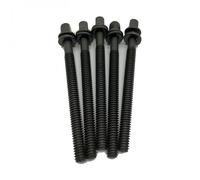 WorldMax 75mm Tension Rods 5 Pack Black