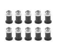 WORLDMOTOP 10PCS Motorcycle Windshield Bolts Screws Kit Aluminum Alloy Windscreen Bolts Wellnut Bolt Kit,Universa Mounting Body Work Nuts Fairing Fasteners Screw (Sliver)
