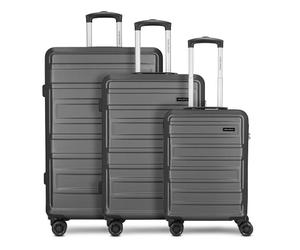 Worldpack New York 2.0 4 wheels Suitcase set 3-piece black