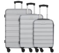 Worldpack Phoenix 4 wheels Suitcase set 3-piece silver colored