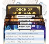 Worlds at a glance: towns & villages shop cards: Shop cards to use with our book or with any D&D campaign!
