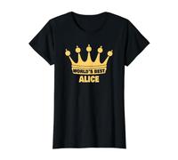 World's Best Alice Funny Name Alice Saying Value Graphic T-Shirt, Women, Black, XS