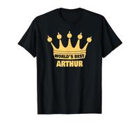 World's Best Arthur Saying Funny Name Arthur Value Graphic T-Shirt, Men, Black, L