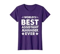 World's Best Assistant Manager Ever T-Shirt, Women, Purple, Large