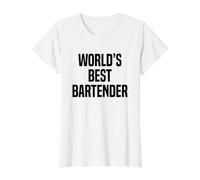 World's Best Bartender Value Graphic T-Shirt, Women, White, M