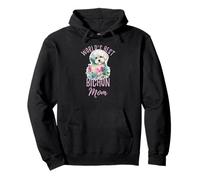 World's Best Bichon Mom Watercolor Cute Fuzzy Bichon Lovers Pullover Hoodie