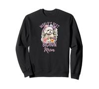 World's Best Bichon Mom Watercolor Cute Fuzzy Bichon Lovers Sweatshirt