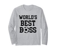 Worlds Best Boss Soccer Coach Team Leader Manager Long Sleeve T-Shirt