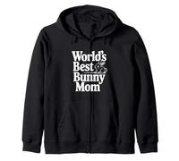 World's Best Bunny Mom Cute Rabbit Lover Zip Hoodie