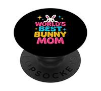 World's Best Bunny Mom Rabbit Funny Rabbits Lover Women PopSockets Adhesive PopGrip