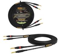 WORLDS BEST CABLES 1.5 Metre WBC-GOLD-LOCAP-SPKR-12 AWG - Low-Capacitance - Low-Inductance - High Purity OFC - Audiophile HiFi Speaker Cable Pair with Eminence Gold Banana Plugs