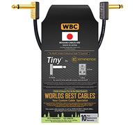 WORLDS BEST CABLES 15 CM - Pedal, Effects, Patch, instrument cable CUSTOM MADE made using Mogami 2319 wire & Eminence Tiny Gold Plated ¼ inch (6.35mm) R/A TS Connectors