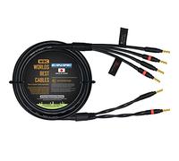 WORLDS BEST CABLES 15 Foot - Canare 4S11 - Audiophile Grade - HiFi Star-Quad Bi-Wire Single Speaker Cable for Center Channel with Eminence Gold Banana Connectors