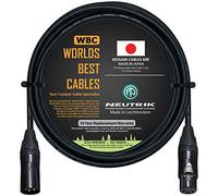 WORLDS BEST CABLES 2 Meter - Balanced Microphone Cable CUSTOM MADE using Mogami 2549 (Black) wire and Neutrik NC3MXX-B & NC3FXX-B Gold XLR Plugs