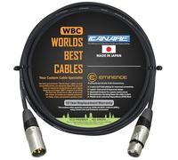 WORLDS BEST CABLES 2 Meter - Canare L-4E6S, Star Quad Balanced Male To Female Microphone Cables With Eminence E311 & E312 Gold XLR Connectors - CUSTOM MADE
