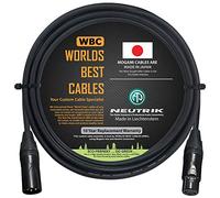 WORLDS BEST CABLES 2 Meter - Quad Balanced Microphone Cable CUSTOM MADE using Mogami 2534 wire and Neutrik NC3MXX-B Male & NC3FXX-B Female XLR Plugs.