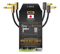 WORLDS BEST CABLES 2 Units - 10 CM - Pedal, Effects, Patch, instrument cable CUSTOM MADE made using Mogami 2319 wire & Eminence Tiny Gold Plated ¼ inch (6.35mm) R/A TS Connectors