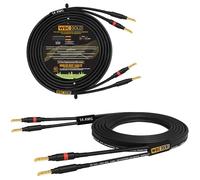 WORLDS BEST CABLES 25 Foot WBC-GOLD-LOCAP-SPKR-14 AWG - Low-Capacitance - Low-Inductance - High Purity OFC - Audiophile HiFi Speaker Cable Pair with Eminence Gold Banana Plugs