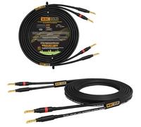 WORLDS BEST CABLES 3 Foot WBC-GOLD-LOCAP-SPKR-12 AWG - Low-Capacitance - Low-Inductance - High Purity OFC - Audiophile HiFi Speaker Cable Pair with Eminence Gold Banana Plugs