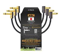 WORLDS BEST CABLES 3 Units - 10 CM - Pedal, Effects, Patch, instrument cable CUSTOM MADE made using Mogami 2319 wire & Eminence Tiny Gold Plated ¼ inch (6.35mm) R/A TS Connectors