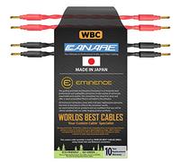 WORLDS BEST CABLES 4 Units - 15 CM - Canare 4S11 - Audiophile Grade - 11AWG - HiFi Speaker Jumper Cable Terminated with Gold Banana Connectors