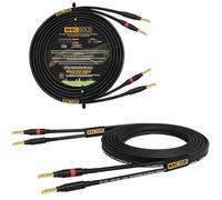WORLDS BEST CABLES 5 Metre WBC-GOLD-LOCAP-SPKR-10 AWG - Low-Capacitance - Low-Inductance - High Purity OFC - Audiophile HiFi Speaker Cable Pair with Eminence Gold Banana Plugs