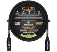 WORLDS BEST CABLES 6 Foot - WBC-PRO-Quad Ultra-Silent Ultra-Flexible Balanced Star-Quad Cable with Neutrik Male & Female XLR Plugs & Black Tweed Jacket