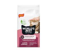 WORLD'S BEST CAT LITTER Good Habits Cat Attract Litter | Natural Plant-Based Attractant | Flushable Corn Litter | Unscented Odor Control | Low Tracking & Lightweight | 15lb Bag | 1+ Month Supply*